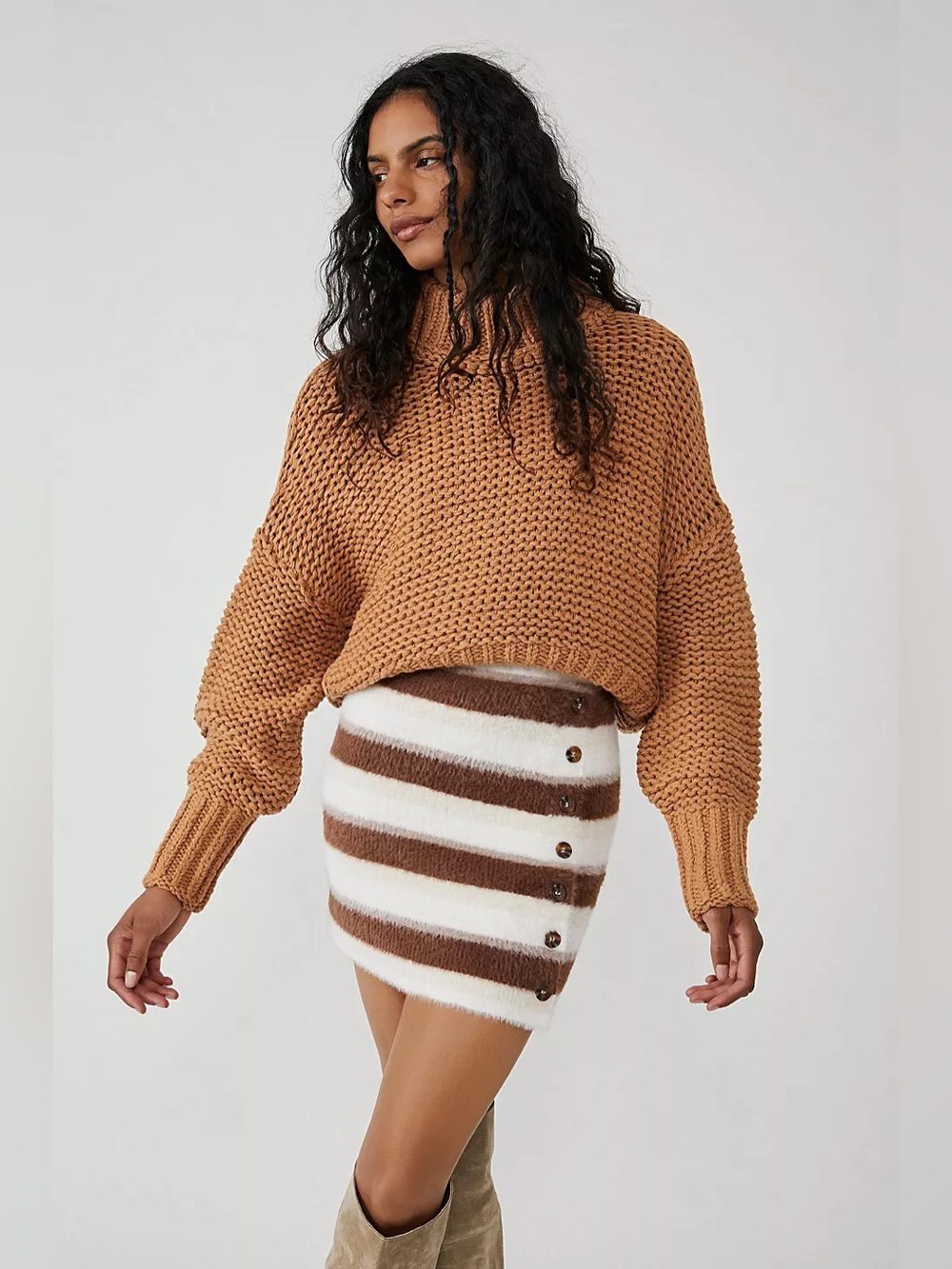 Free People Ciara Sweater Mini Skirt